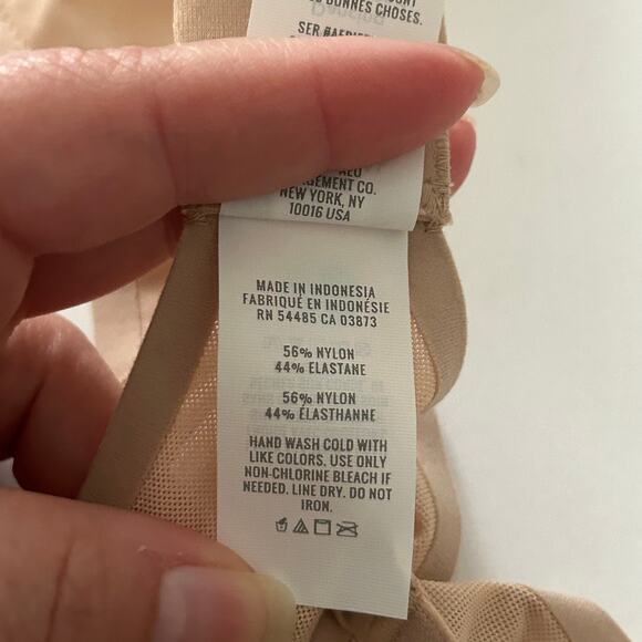 Aerie Smoothez Mesh Unlined Flexible Underwire Semi-Sheer Bra Sands 34 B New - Picture 9 of 10